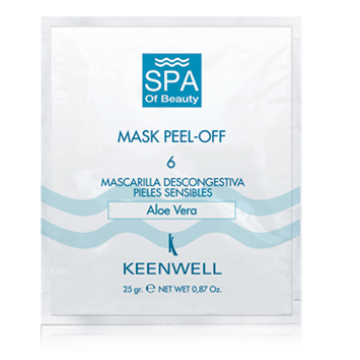 Keenwell SPA of Beauty 6 Peel-Off Decongestant Mask Aloe Vera for Sensitive Skin